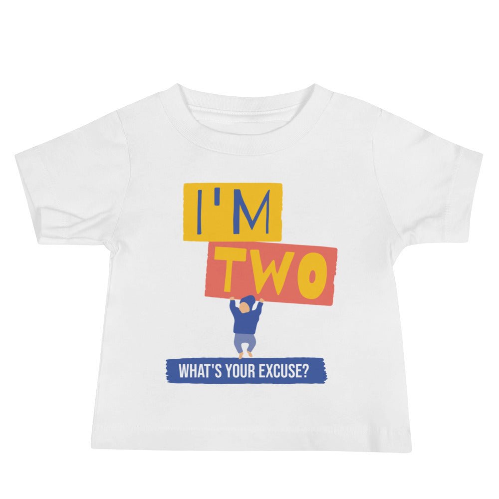 Baby T-shirt in I'm Two - fussforward
