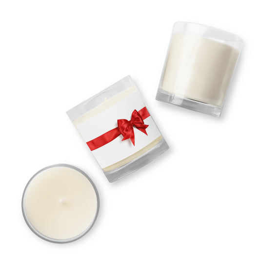 Holiday Candle Gift in Red Bow
