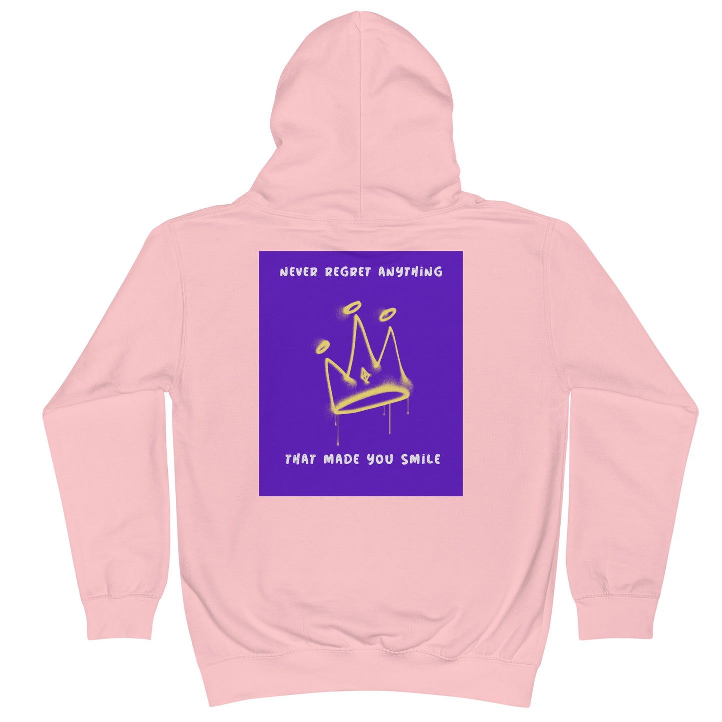 Kids Graphic Hoodie In never Regret Anything that made you Smile