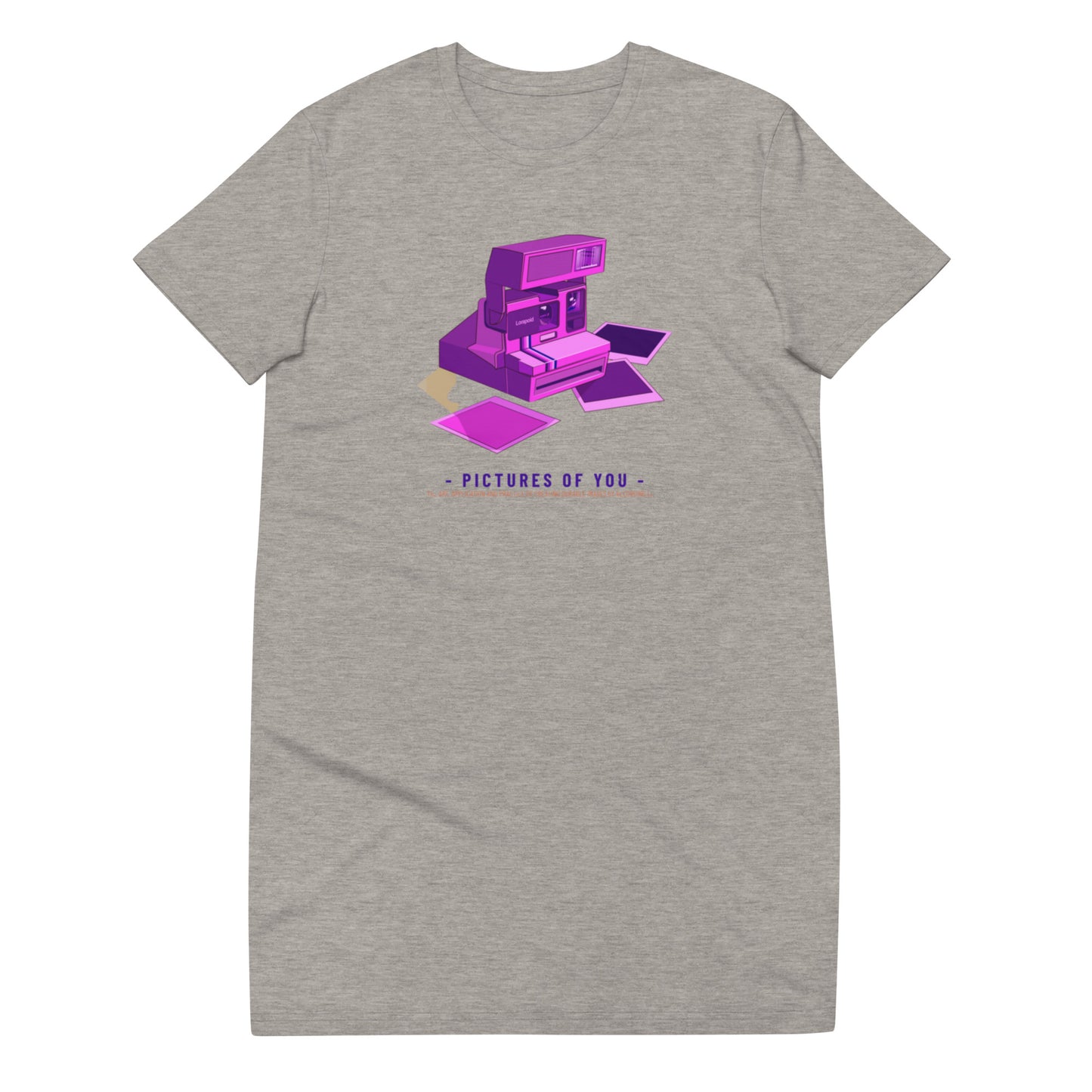 Women Organic Cotton T-shirt Dress in Polaroid