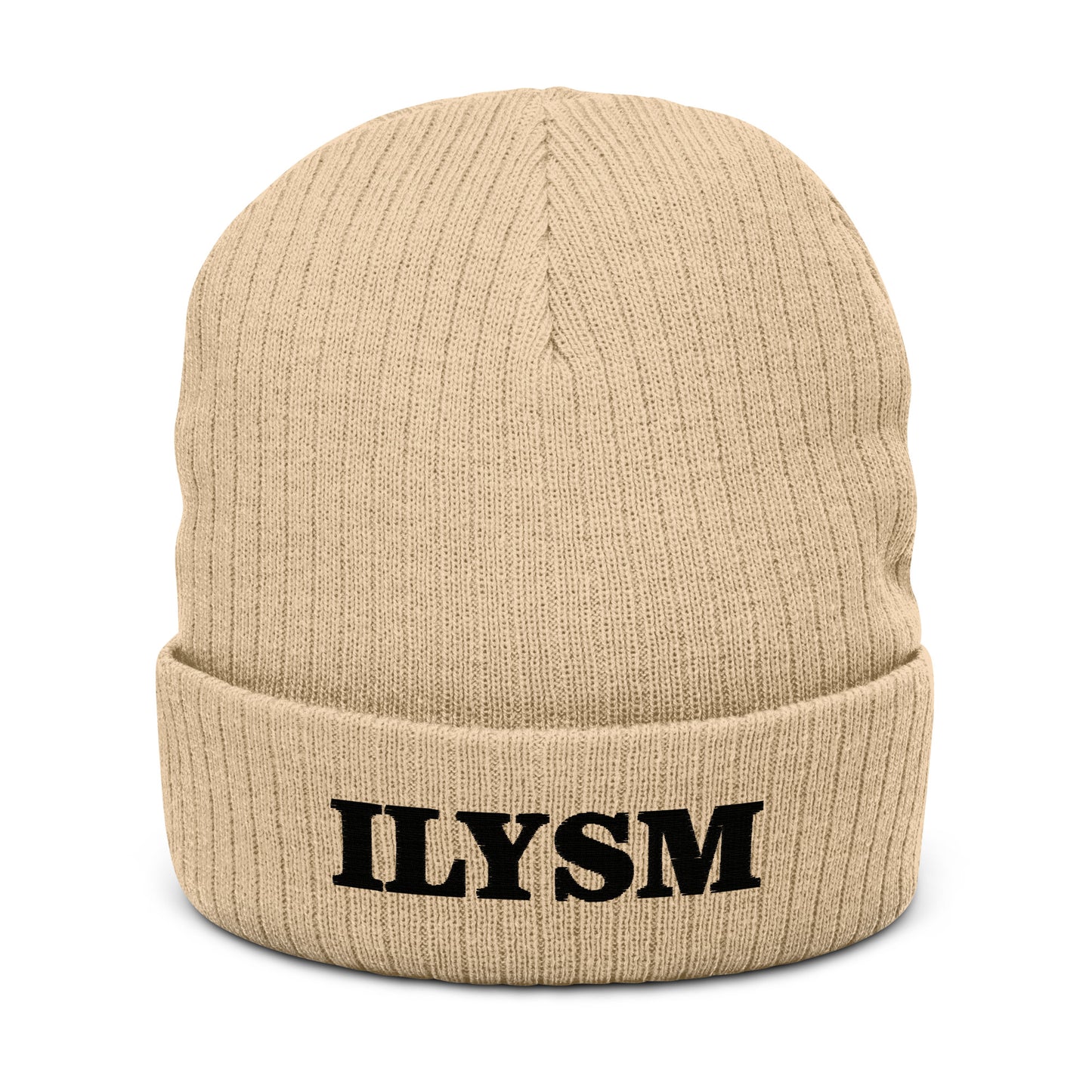 Embroidered Eco Beanie in ILYSM.