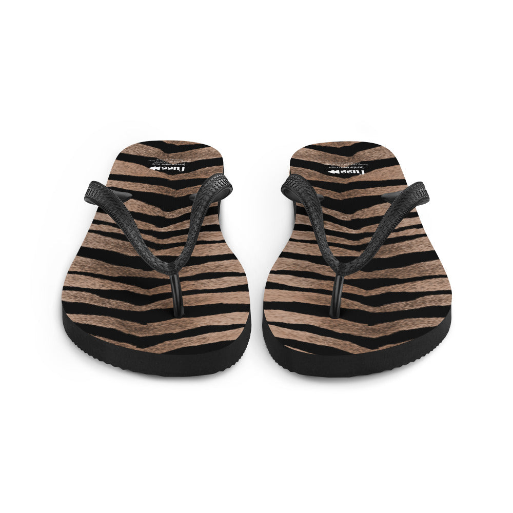 Women Flip-Flops in Tiger Design