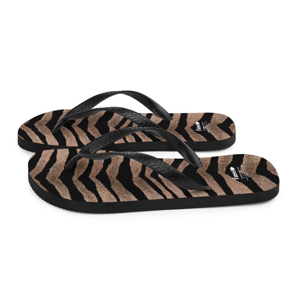 Women Flip-Flops in Tiger Design