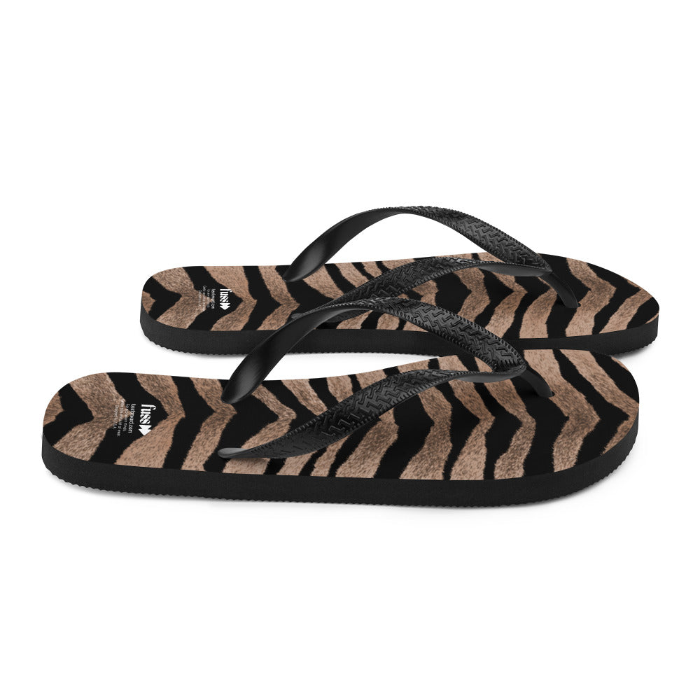 Women Flip-Flops in Tiger Design