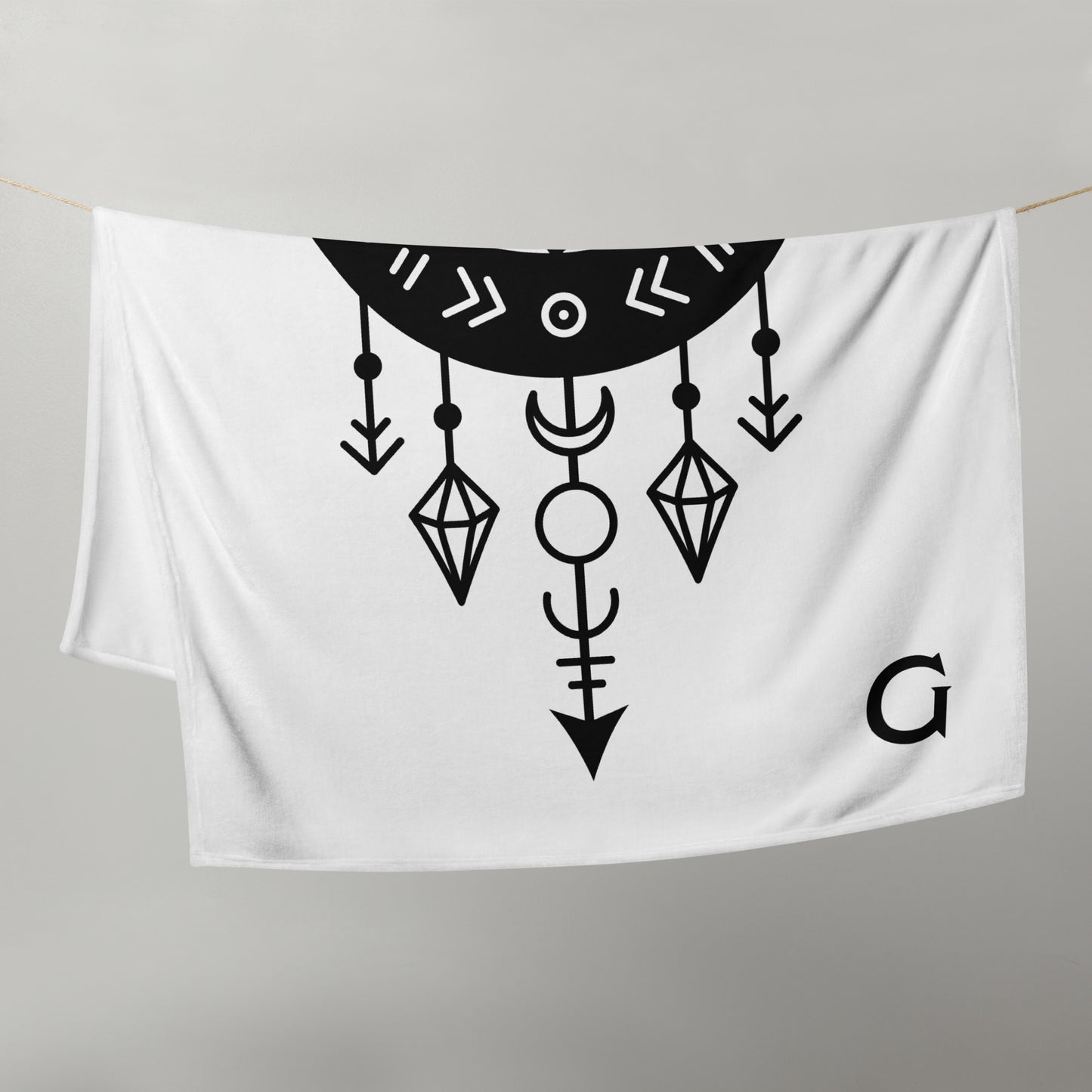 Personalized Monogram Baby Throw Blanket