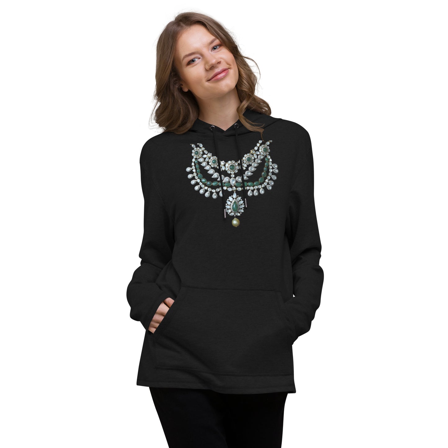 Women Lightweight Hoodie with Necklace