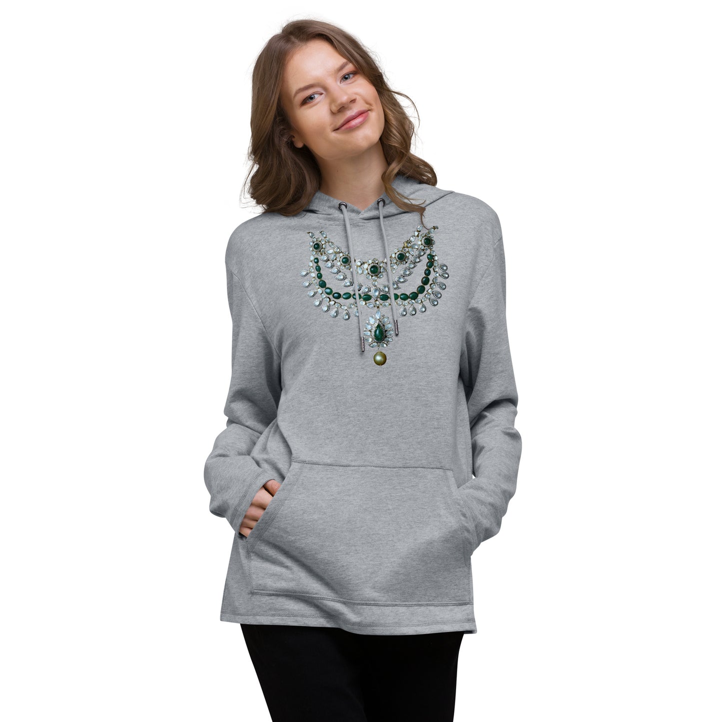 Women Lightweight Hoodie with Necklace