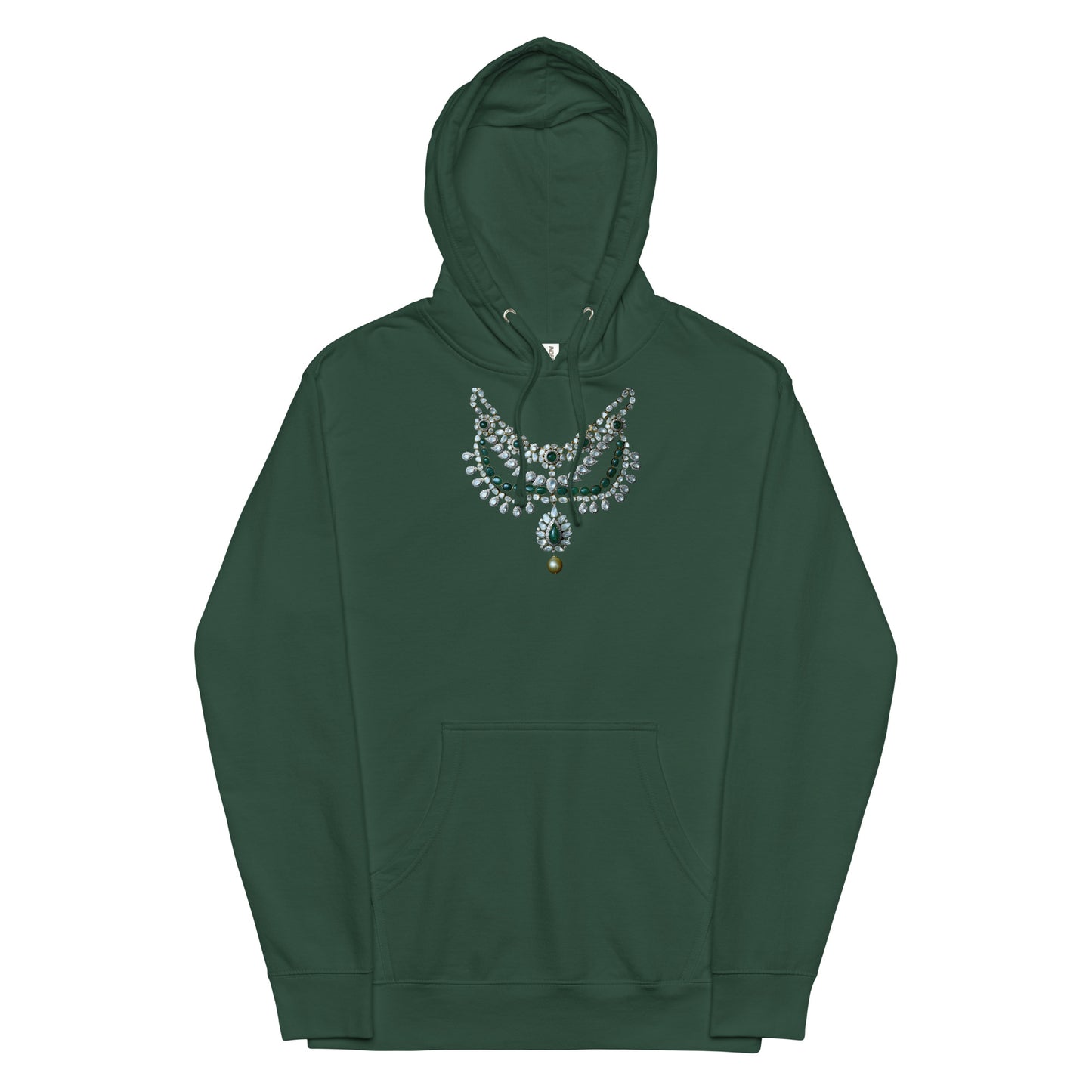 Graphic Hoodie with Necklace Design