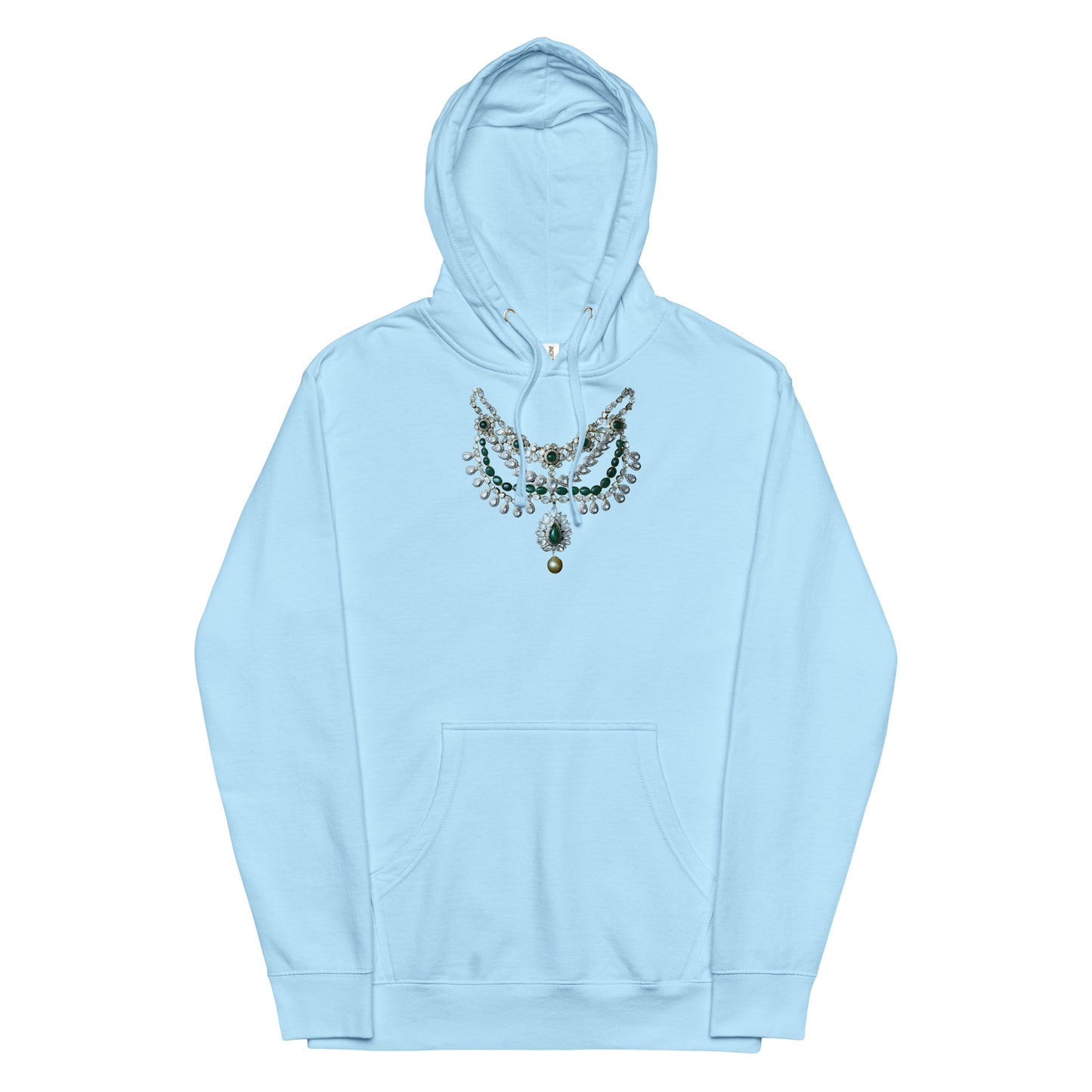 Graphic Hoodie with Necklace Design