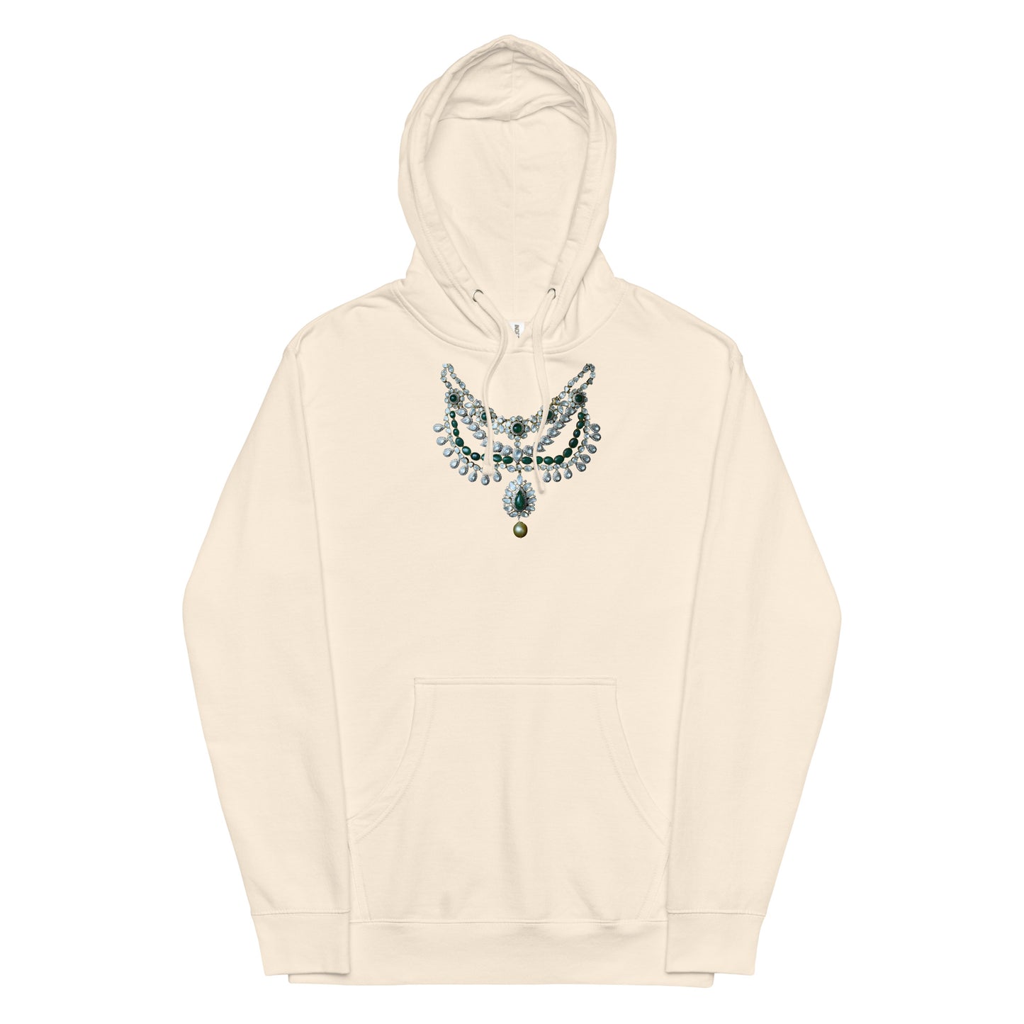 Graphic Hoodie with Necklace Design