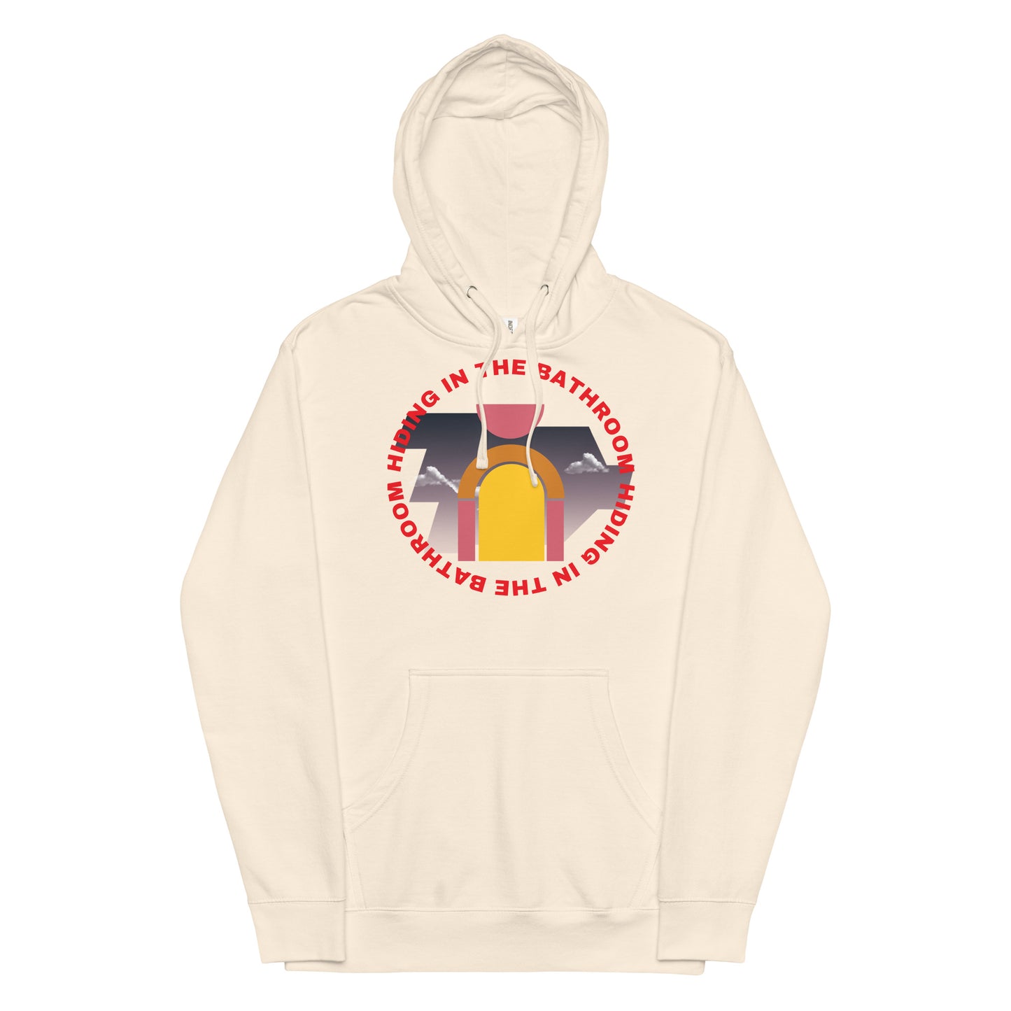 Unisex Graphic Hoodie In Hiding in The Bathroom Design