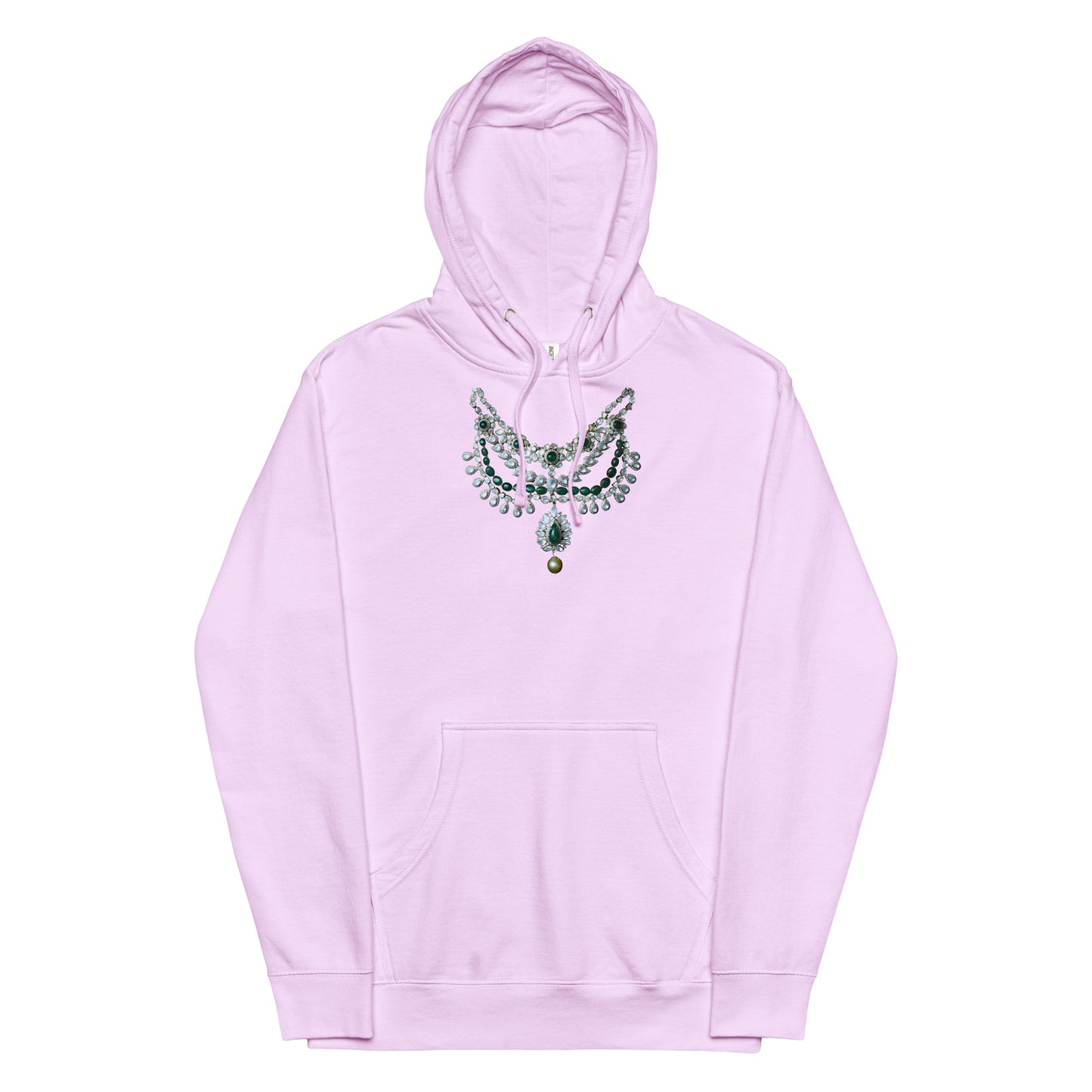 Graphic Hoodie with Necklace Design