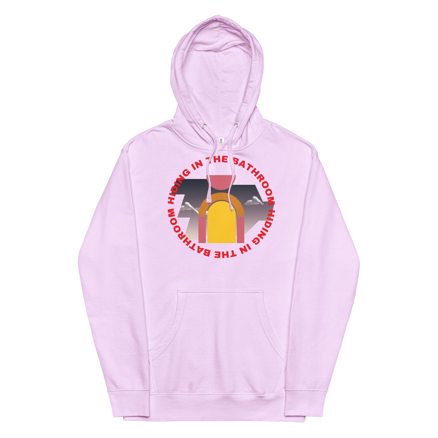 Unisex Graphic Hoodie In Hiding in The Bathroom Design
