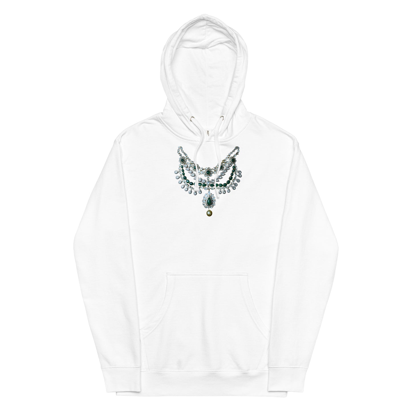 Graphic Hoodie with Necklace Design