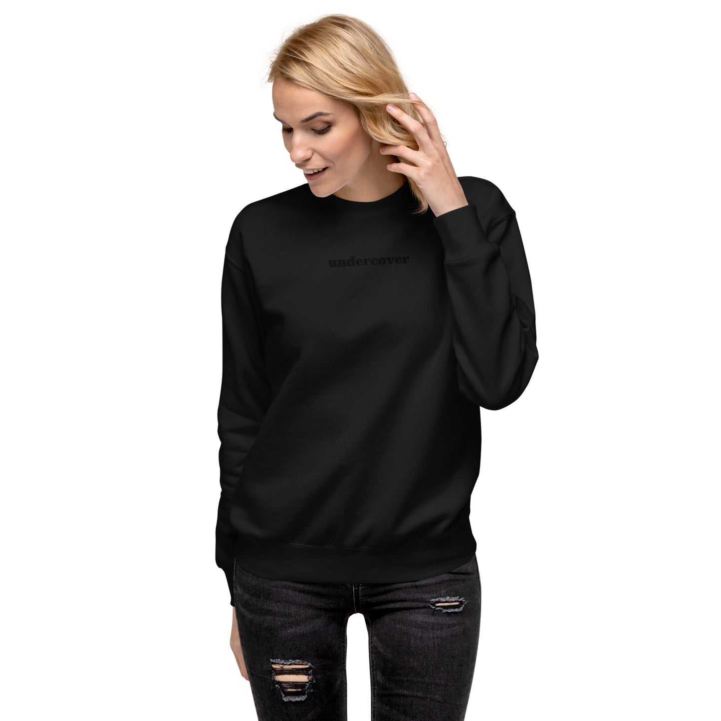Unisex Premium Embroidered Sweatshirt In Undercover Design
