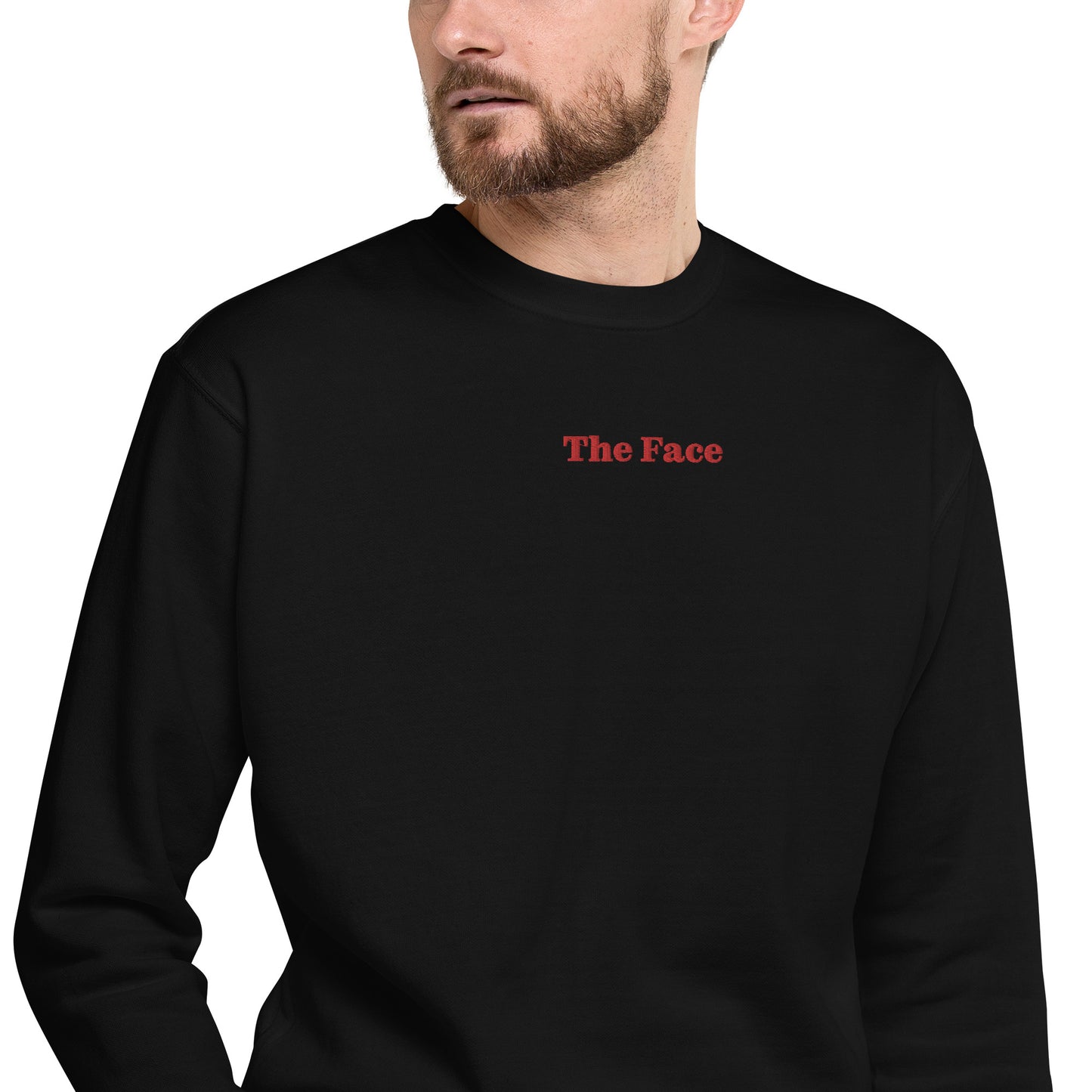 Embroidered Graphic Unisex Premium Sweatshirt In The Face