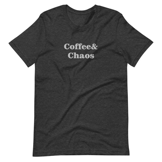 Unisex t-shirt in Coffee & Chaos