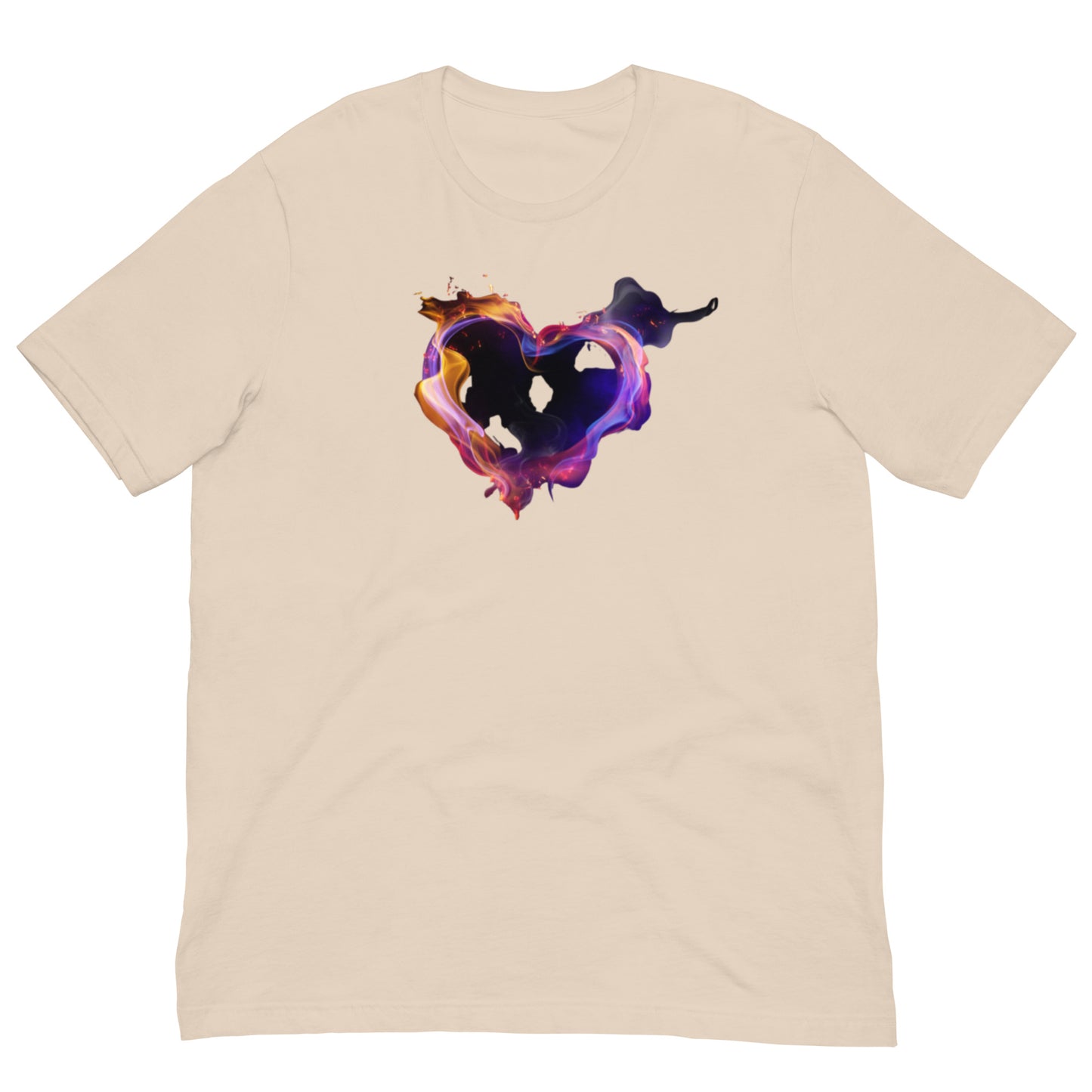 Unisex Graphic T-shirt Tee in Smoked Heart