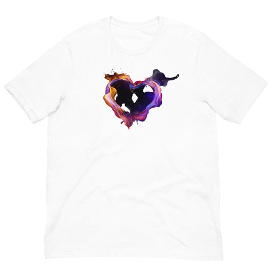 Unisex Graphic T-shirt Tee in Smoked Heart