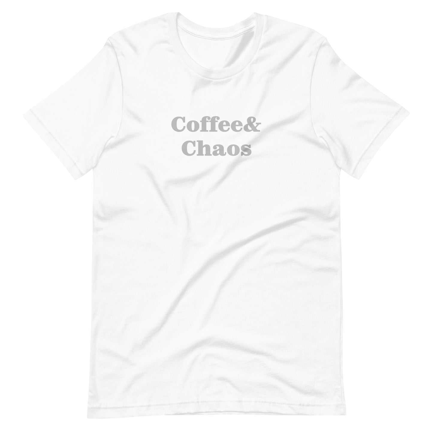 Unisex t-shirt in Coffee & Chaos
