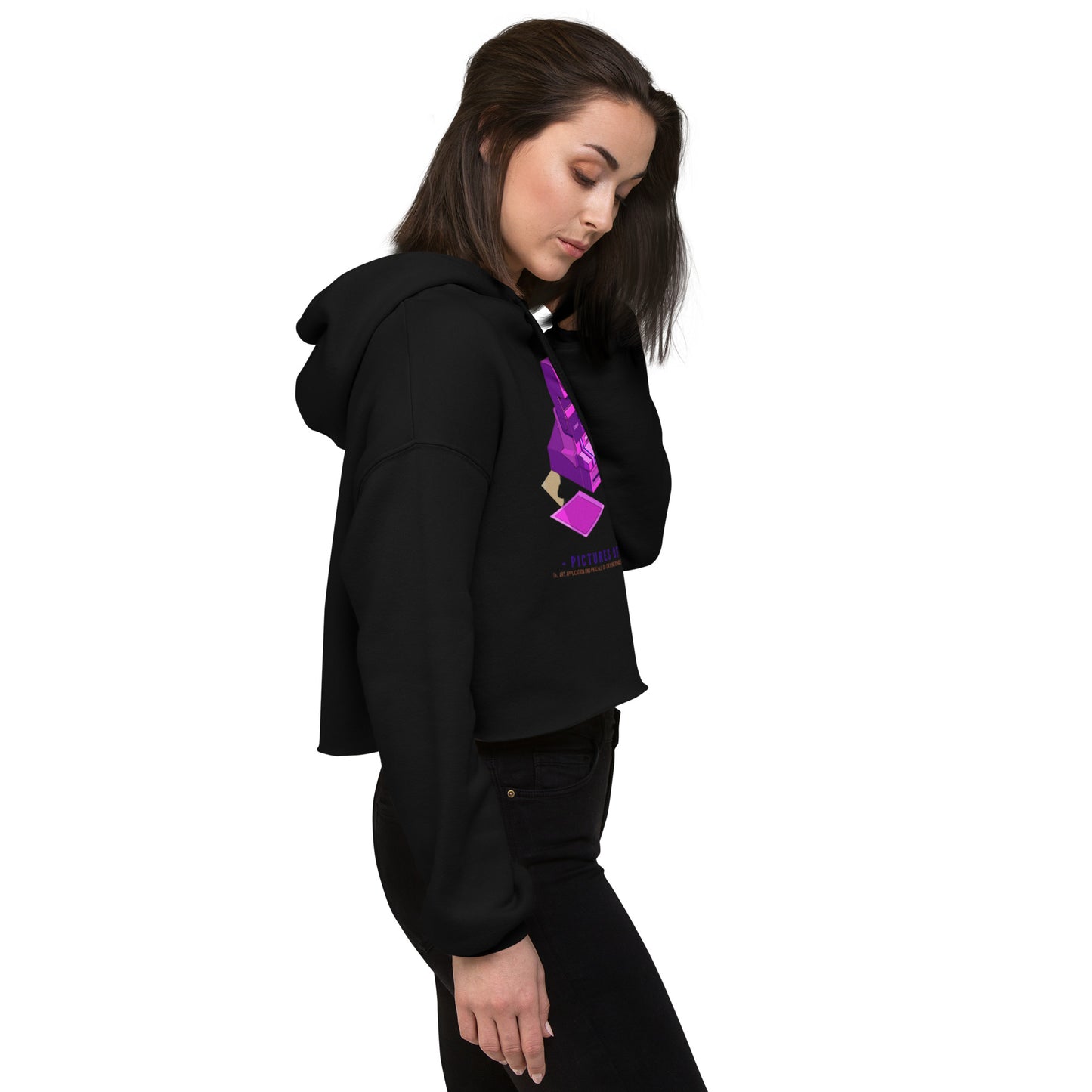 Women Crop Hoodie in Polaroid