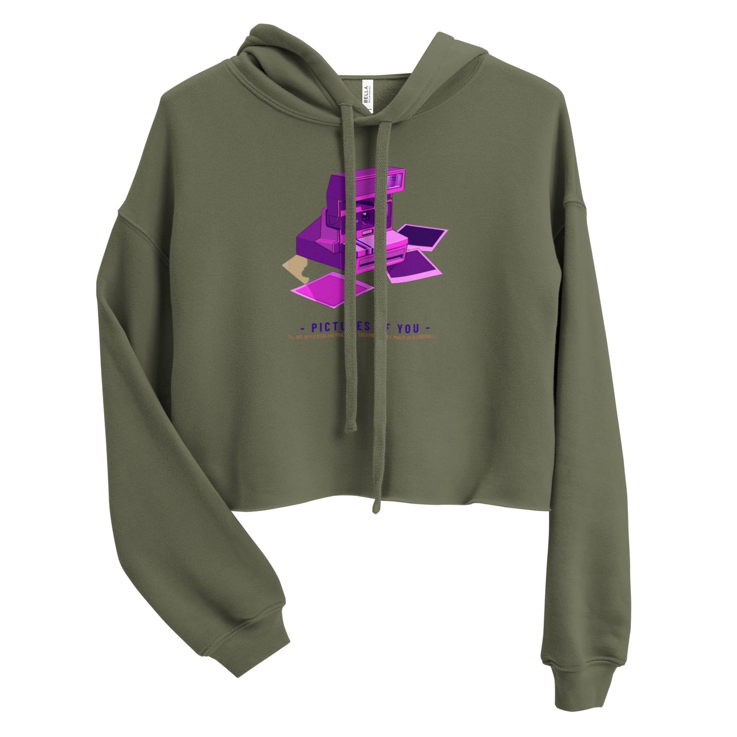 Women Crop Hoodie in Polaroid