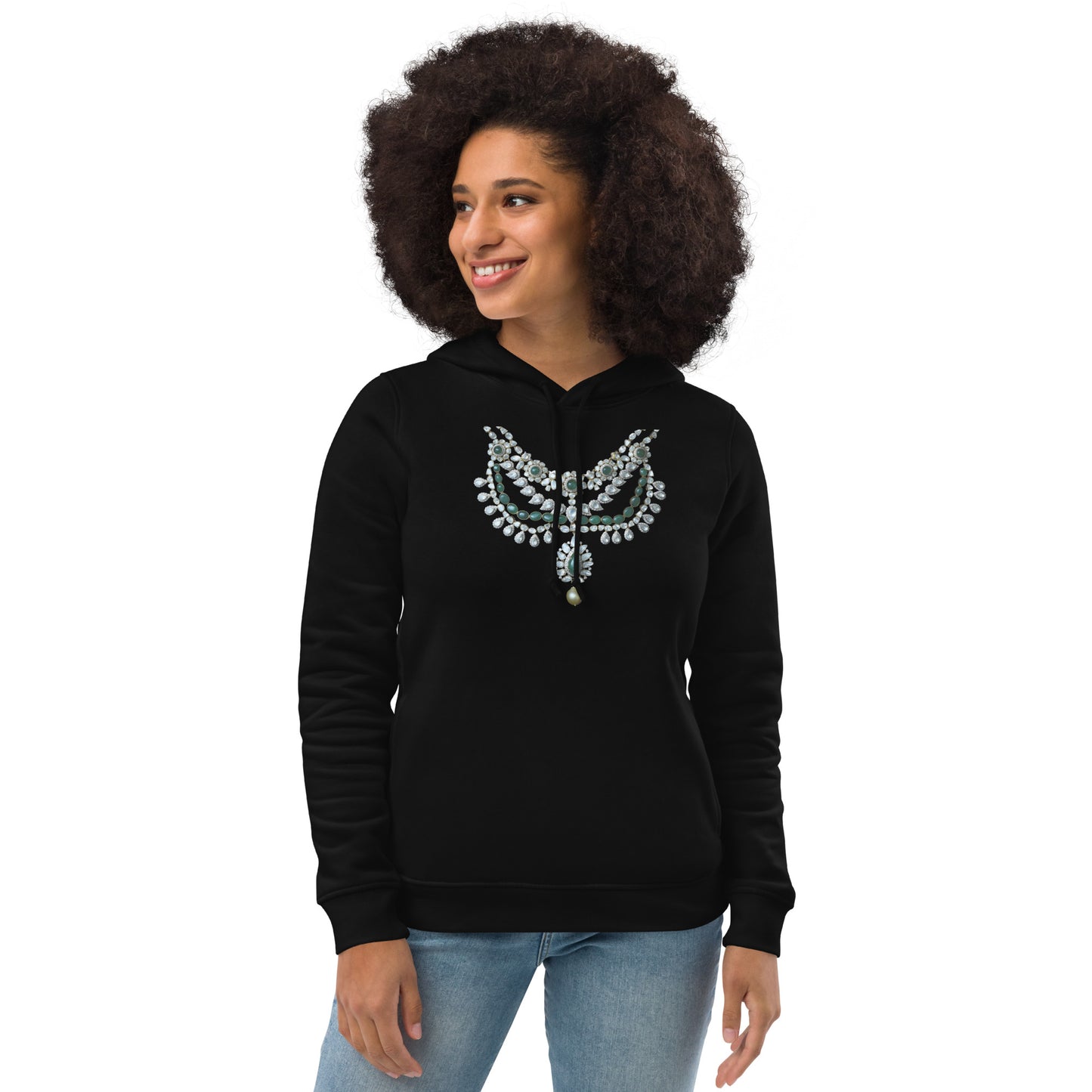 Women's Premium Eco Hoodie Top With Necklace