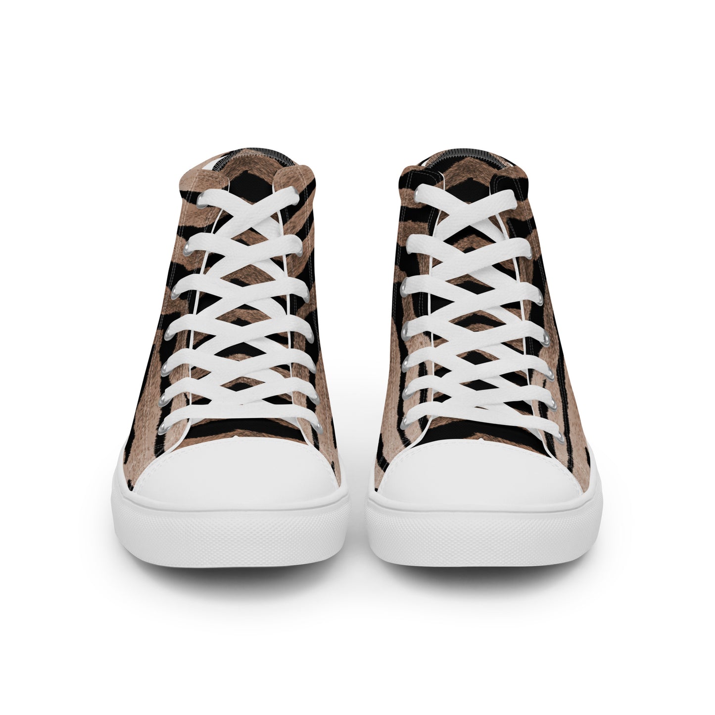 Women High Top Canvas Sneaker Shoe In Tiger Design