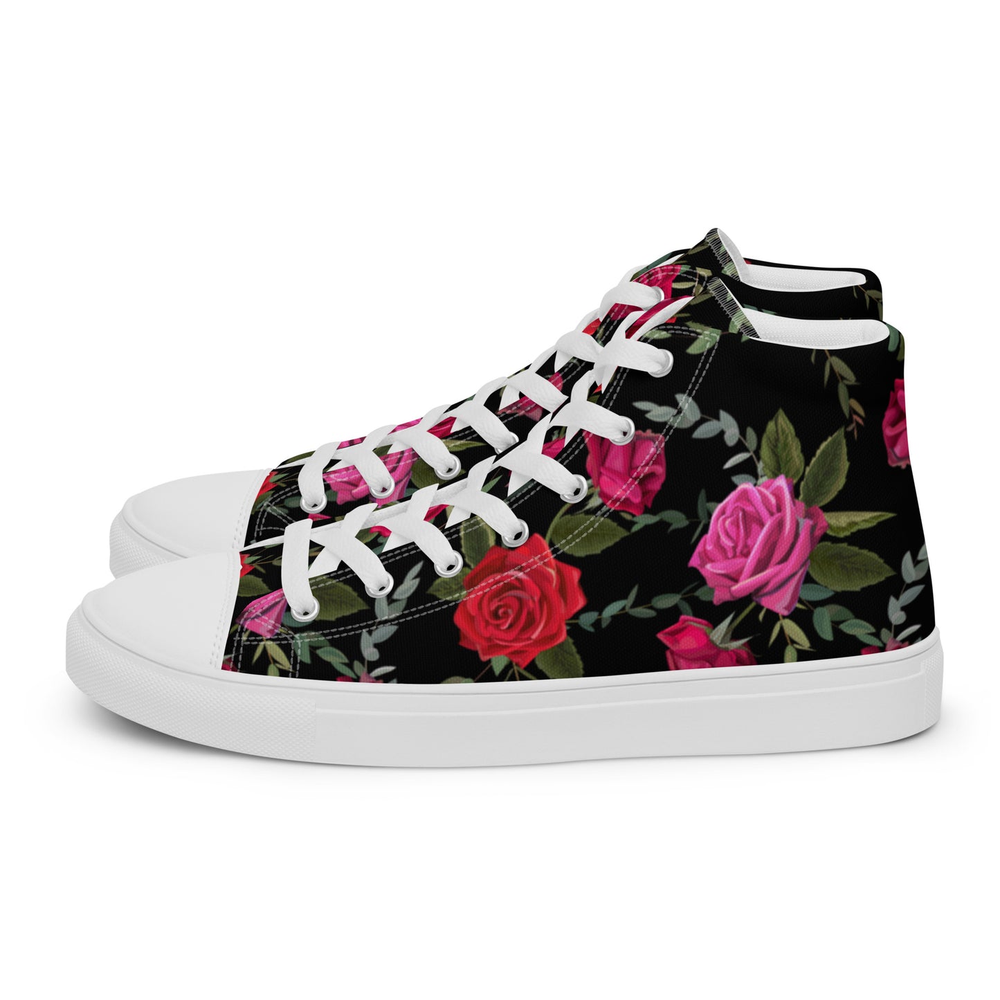 Women High Top Canvas Sneaker Shoe in Floral Design