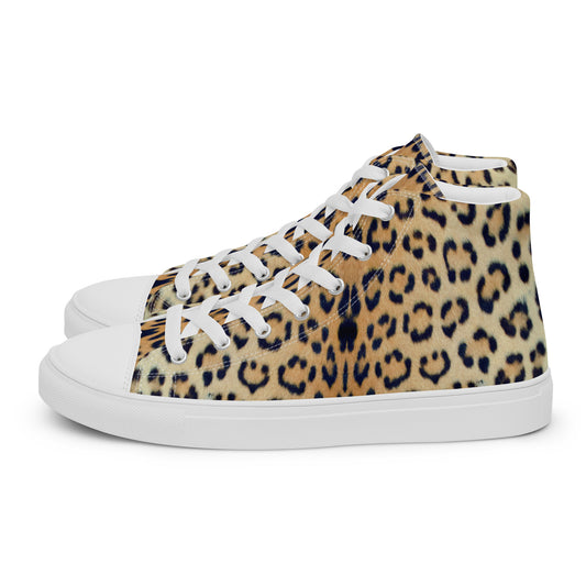 Women High Top Canvas Sneaker Shoe in Leopard Design