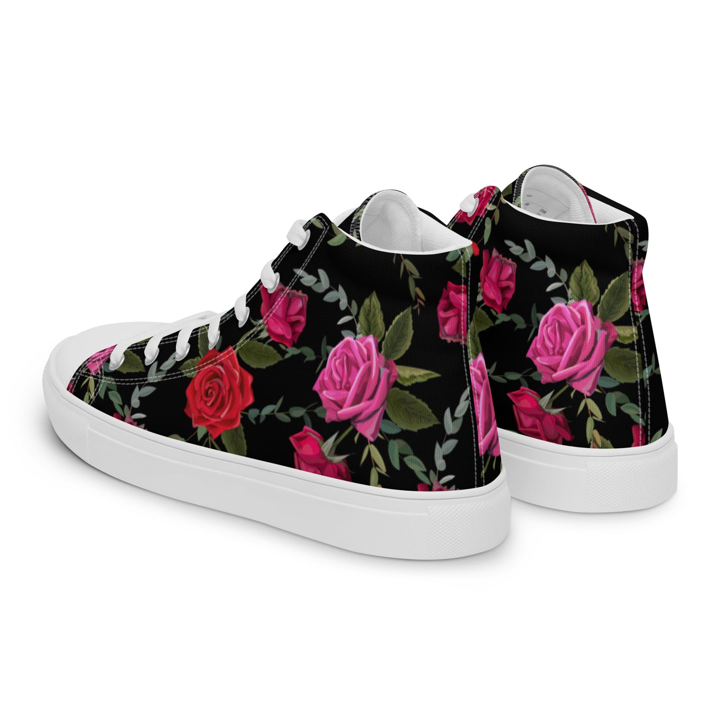 Women High Top Canvas Sneaker Shoe in Floral Design
