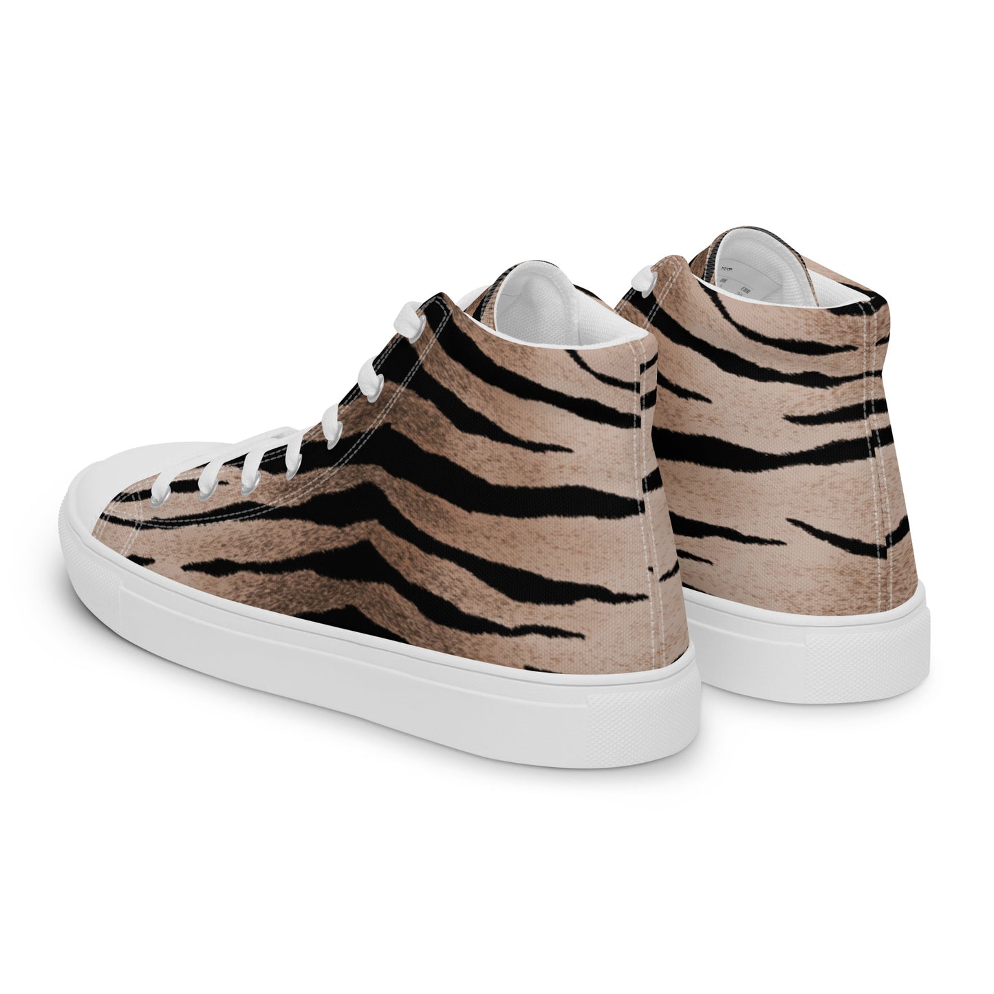 Women High Top Canvas Sneaker Shoe In Tiger Design