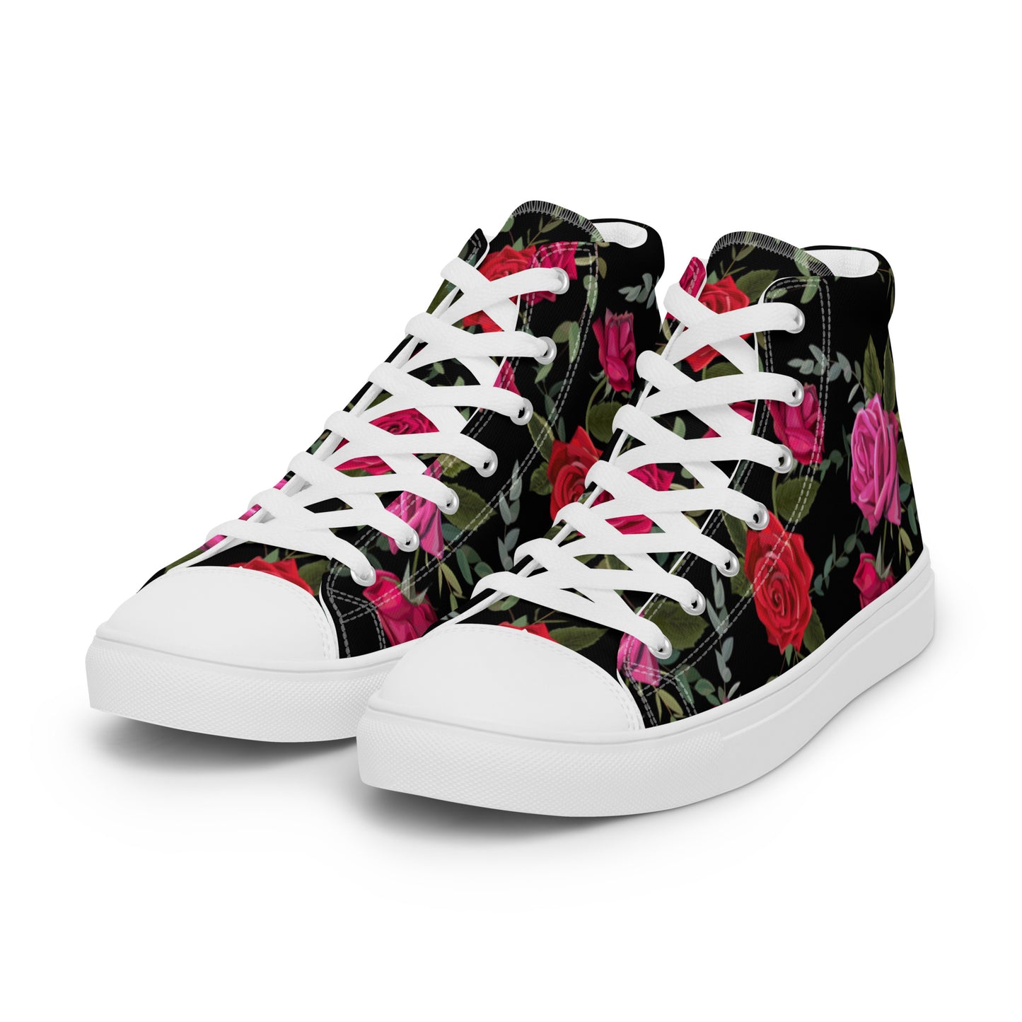 Women High Top Canvas Sneaker Shoe in Floral Design