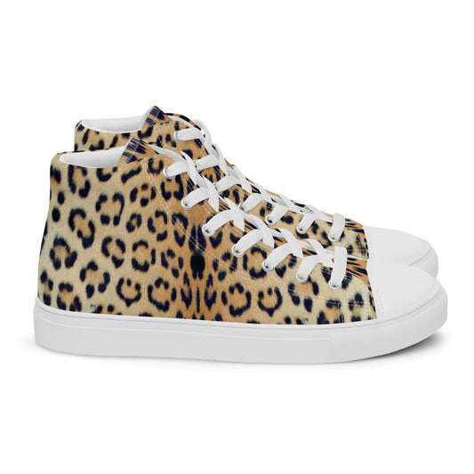 Women High Top Canvas Sneaker Shoe in Leopard Design