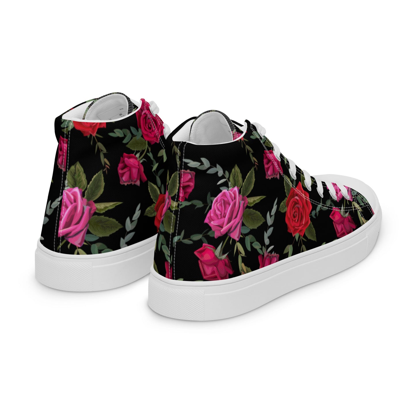 Women High Top Canvas Sneaker Shoe in Floral Design