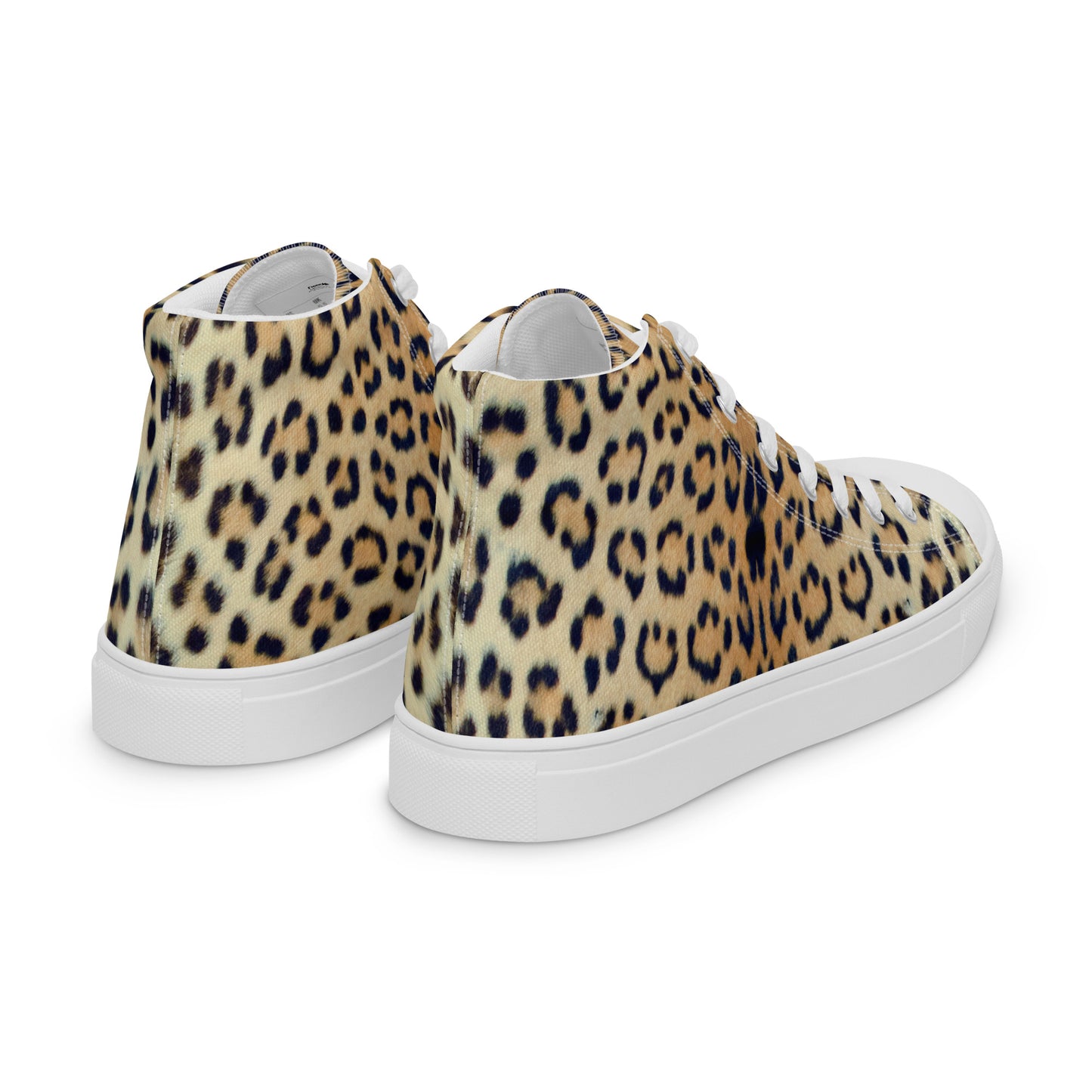Women High Top Canvas Sneaker Shoe in Leopard Design