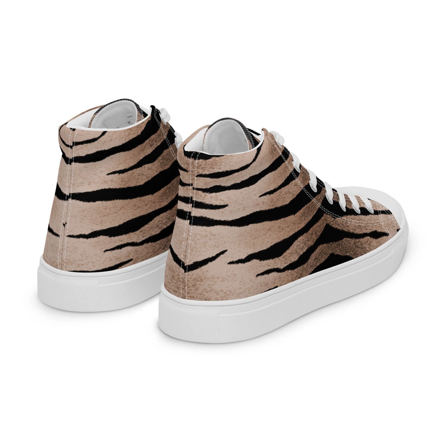 Women High Top Canvas Sneaker Shoe In Tiger Design