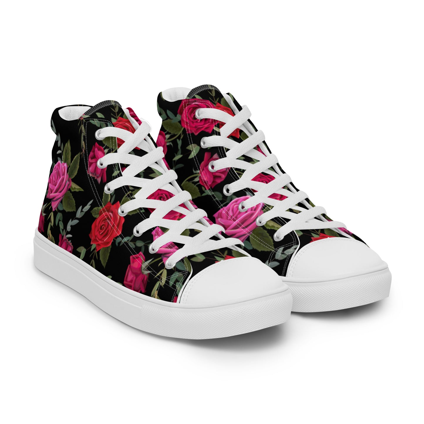 Women High Top Canvas Sneaker Shoe in Floral Design
