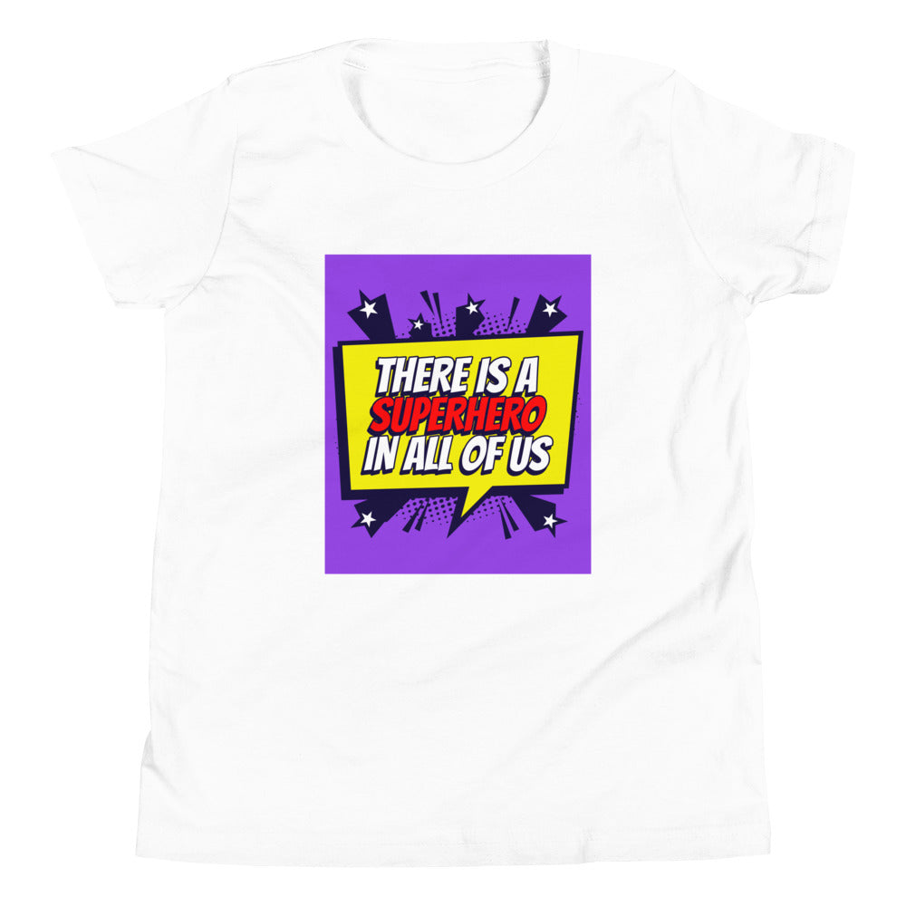 Kids Youth T-Shirt in Theres is Superhero in all of us