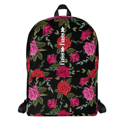 Backpack with Outside Pocket in Floral