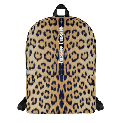 Backpack with Outside Pocket in Leopard