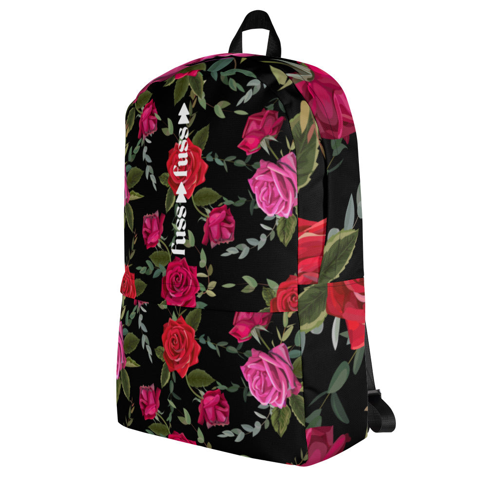 Backpack with Outside Pocket in Floral