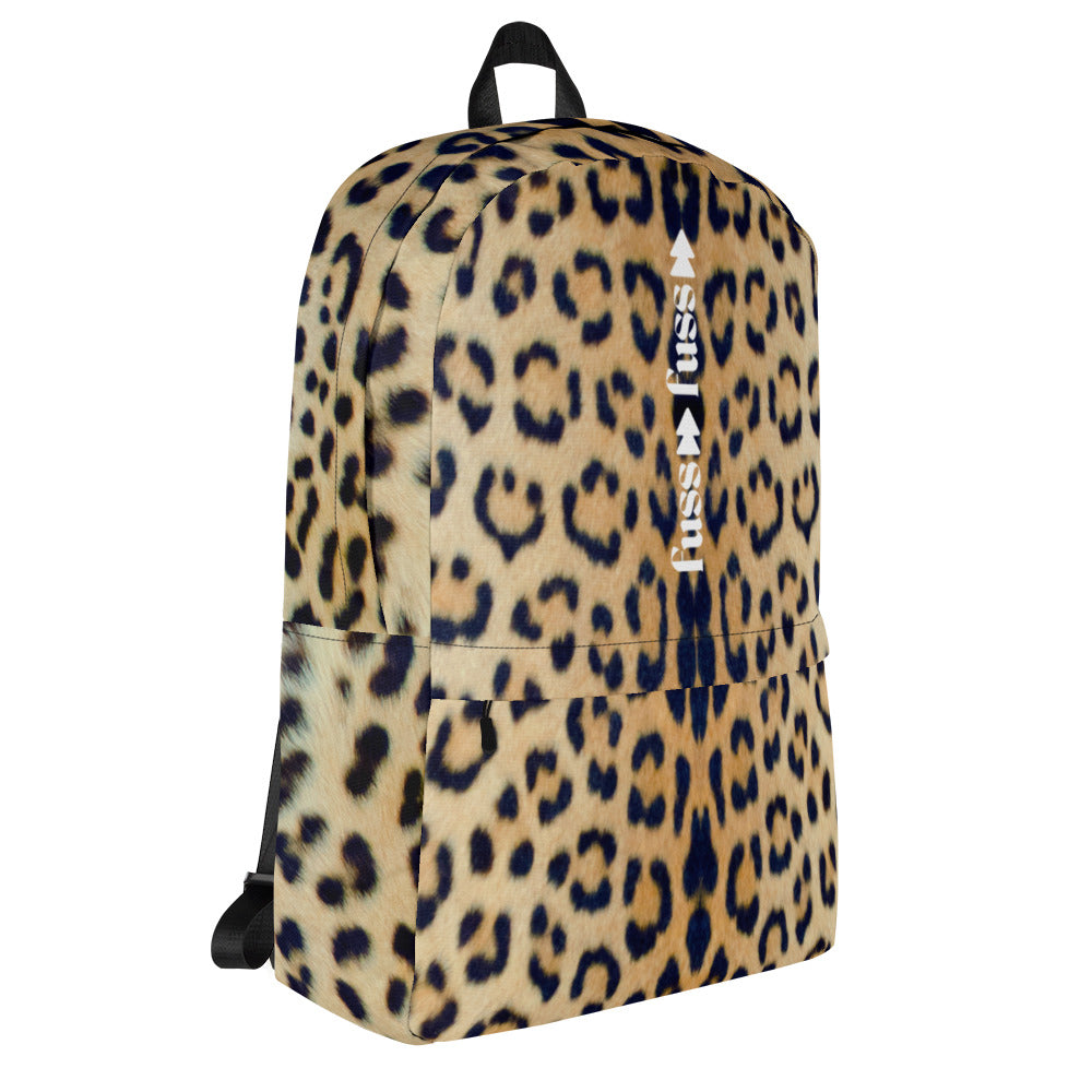 Backpack with Outside Pocket in Leopard