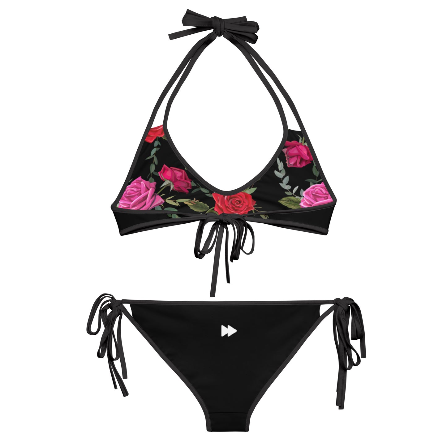 Women Swimwear Reversible Bikini Set in Floral