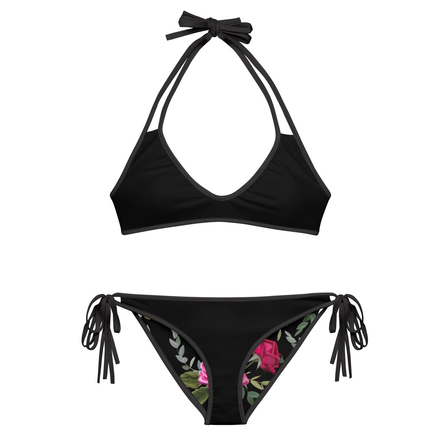 Women Swimwear Reversible Bikini Set in Floral