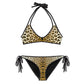 Women Swimwear Reversible Bikini Set in Leopard