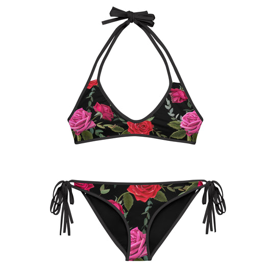 Women Swimwear Reversible Bikini Set in Floral