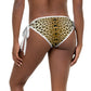 Women Swimwear Set  Reversible Bikini Bottom In Leopard