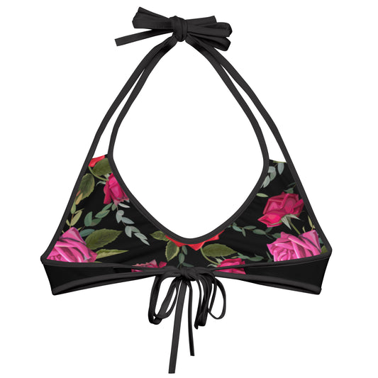 Reversible Women Swimwear  Bikini Top in Floral