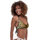 Women Swimwear Set Reversible Bikini Top in Leopard